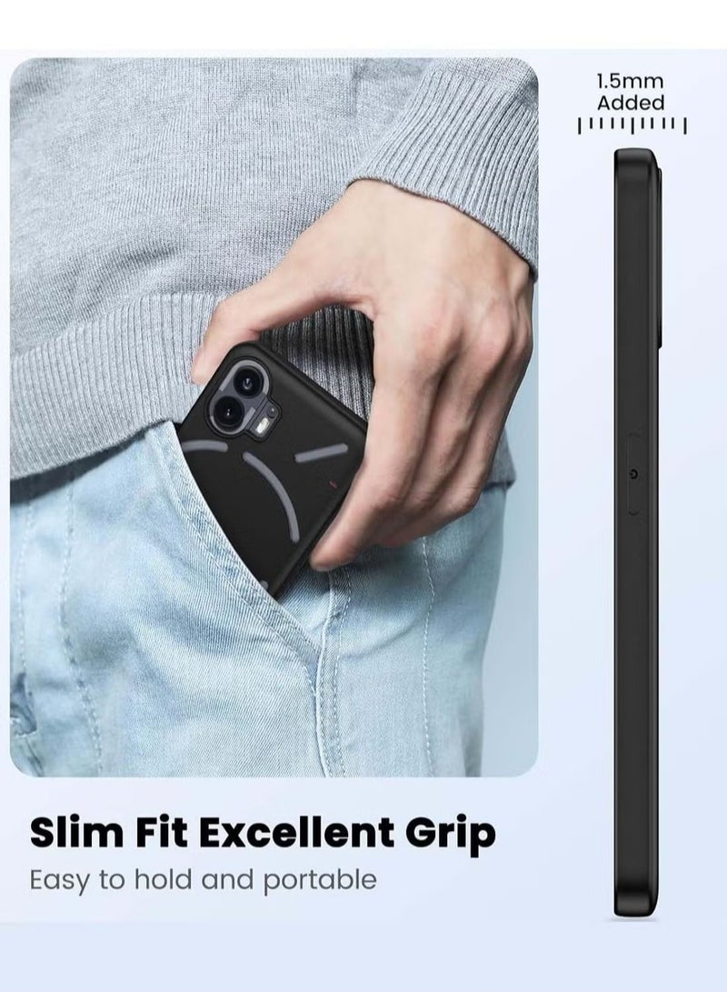 ELTRAZONE Nothing Phone (2) 5G 2023 Liquid Silicone Ultra Thin TPU Phone Case Cover – Shockproof, Soft Touch, Slim Fit Protective Back Cover with Anti-Scratch Matte Finish – Lightweight & Durable Design Black - Image 4