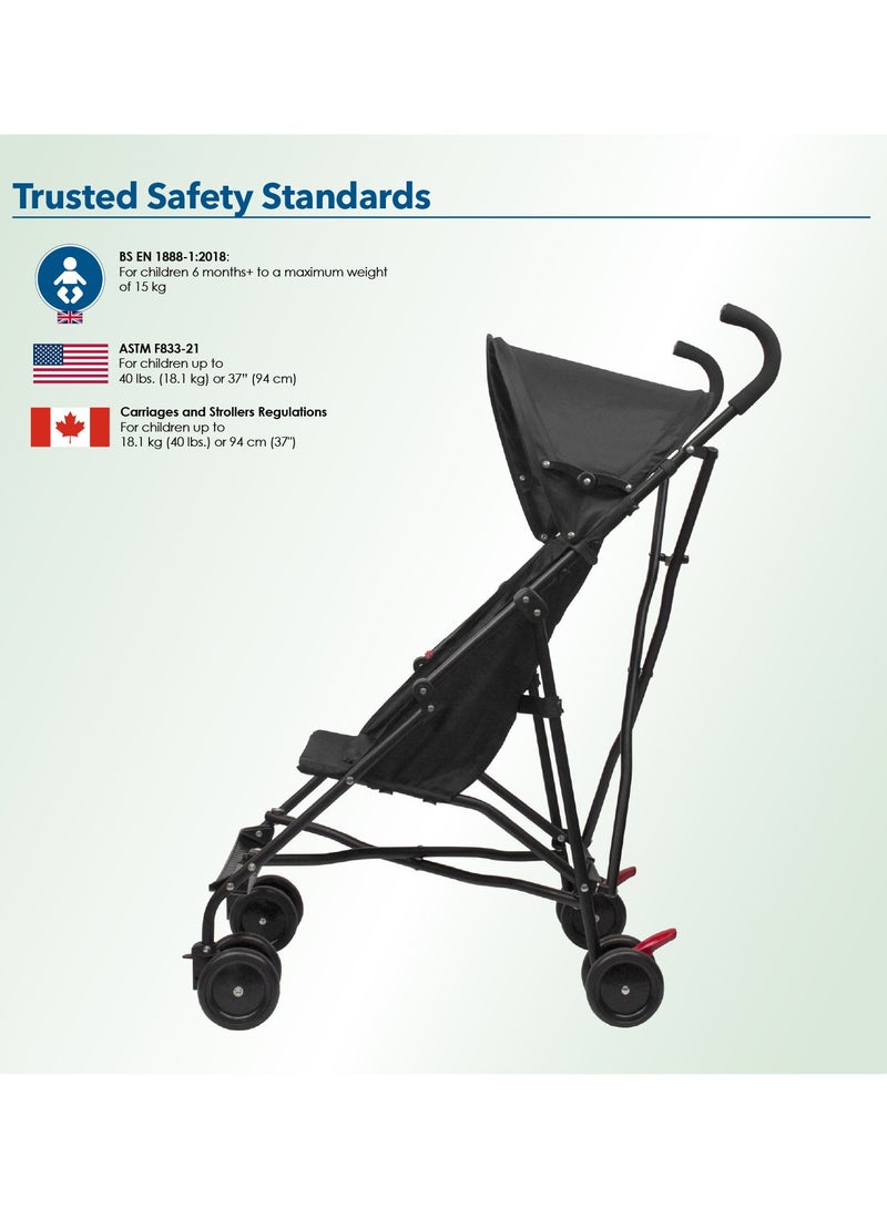 Harmony Litewave Deluxe Umbrella Stroller with Canopy | Lightweight & Compact | Up to 18.1 kg | Suspension Wheels | 3-Point Safety Harness - Image 2