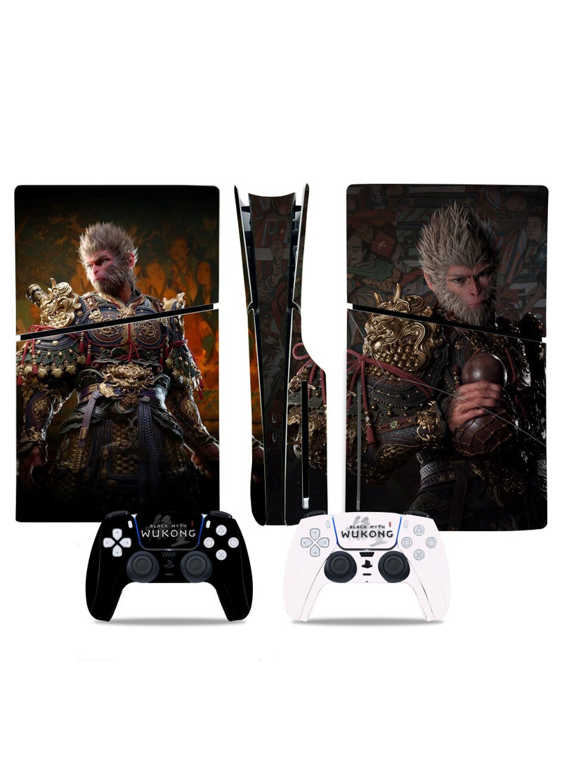 Generic PS5 slim game console sticker, full body sticker, black myth Wukong, film protector, handle sticker  - Image 1