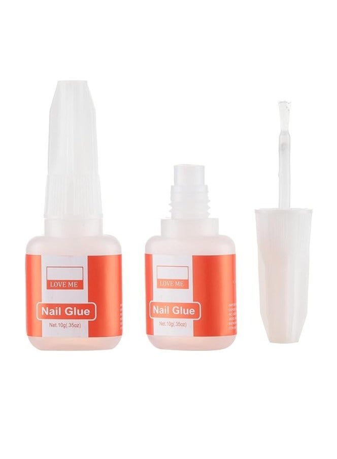 LOVEME BEAUTY Gel Nail Glue, Clear Brush-On, 10g, Maximum Strength for Nail Repairs and Tips, Fast-Set Formula for Artificial Nails and Repairs, Clear - Image 2