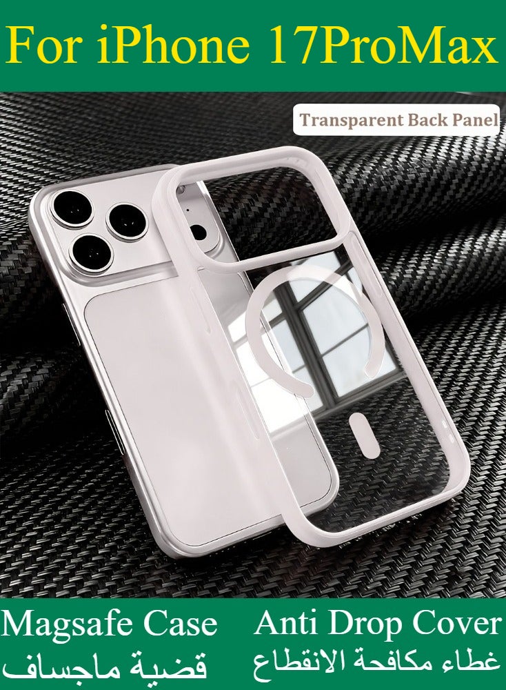 Dili Luxury Black iPhone Case iPhone 17 Pro Max Transparent Magnetic Wireless Charging Magsafe Case Phone Cover iPhone Apple Phone Protector Clear  Transparent Lightweight Soft Edge Hard Anti Drop Back Cover - Image 5