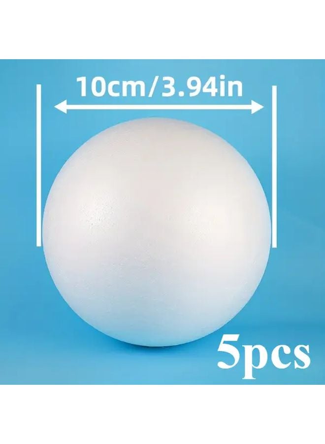 5pcs 3 94 Inch Solid Foam Balls For Christmas Tree Decor Hand Painted Crafts - Image 2