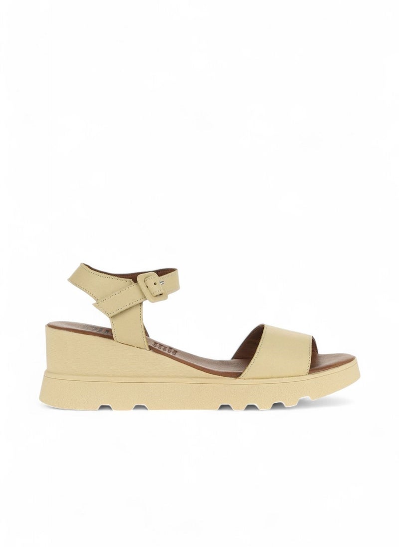 BUENO Women's Wedge Sandals – Strappy Open-Toe Design with Ankle Buckle Closure and Cushioned Sole for Stylish All-Day Wear - Image 1