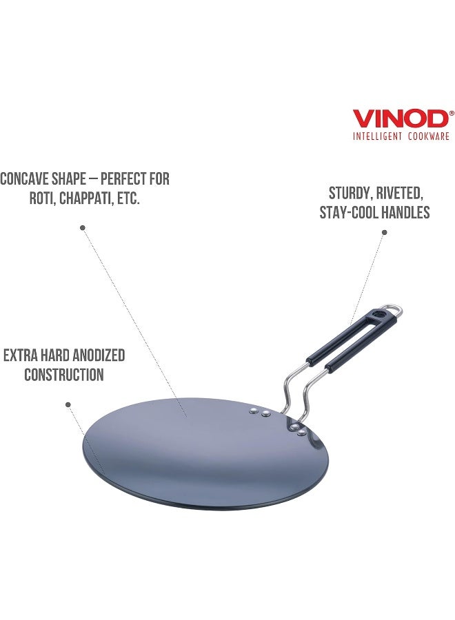 VINOD مقلاة فينود المصنوعة من الألمنيوم المؤكسد الصلب - 25 سم غير مناسبة للطبخ بالحث - Image 3