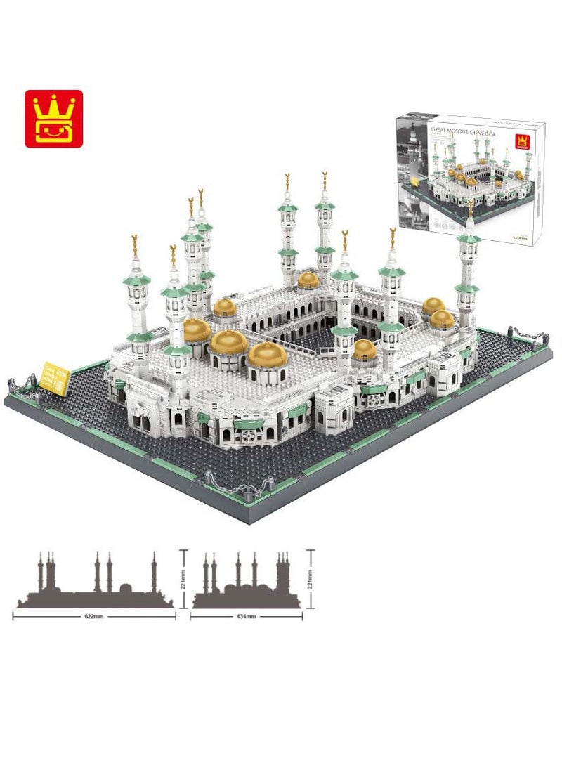 wange Masjid Al Haram Building Blocks Set 2274 Pcs Grand Mosque of Mecca Islamic Toys for Kids Muslim Eid Mubarak Gifts for Kids  - Image 2