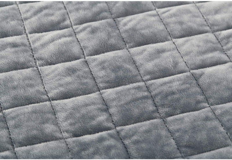 RelaxBlanket 60''x80'' Duvet Cover for Weighted Blanket | Super Cozy and Warm | Double-Side Square Quilted Minky | Dark Grey - Image 4