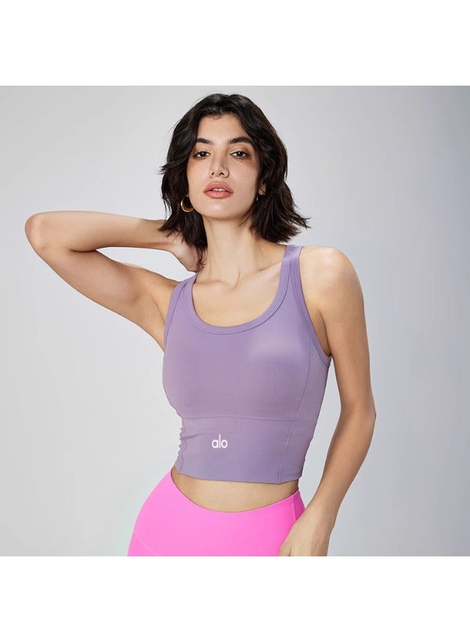 alo Alo Shock-Absorbing Yoga Sports Bra - Minimalist and Fashionable Versatile Design
