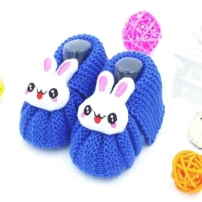 Qi Ta Handmade Knitted Baby Socks Shoes for Newborns, Cotton Breathable Anti-Slip Cartoon Booties, 0-3-6 Months, Spring Autumn - Image 1