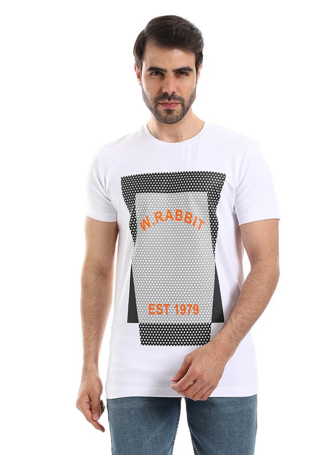 WHITE RABBIT White Rabbit"W.Rabbit EST 1979" Printed Round Neck T-Shirt  - Image 1