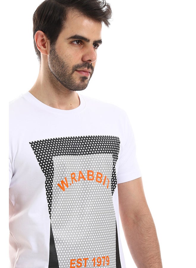 WHITE RABBIT White Rabbit"W.Rabbit EST 1979" Printed Round Neck T-Shirt  - Image 4