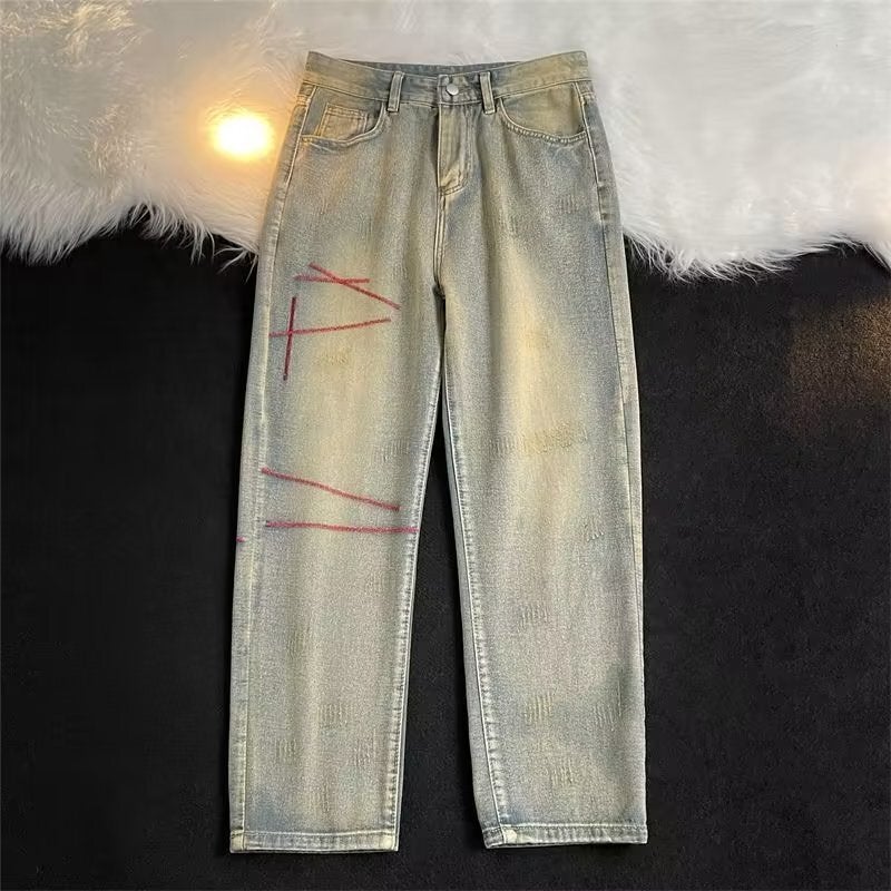 Unisex Classic Denim Jeans Loose Fit Daily Outdoor Wear - Image 2