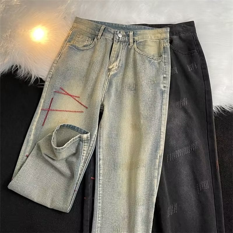 Unisex Classic Denim Jeans Loose Fit Daily Outdoor Wear - Image 3