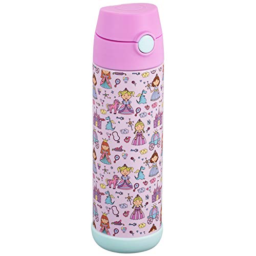 Snug Insulated Kids Water Bottle with Straw & Spout – Double-Wall Stainless Steel, Leakproof, Easy-Flip Lid – For School, Travel, Toddlers & Big Kids - Princess, 17oz - Image 1