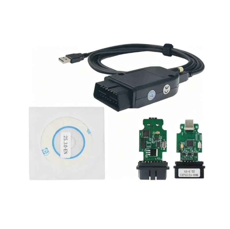 2025 HEX V25.3 version OBD2 diagnostic detection scan line Black English EN (default latest version) - Image 1