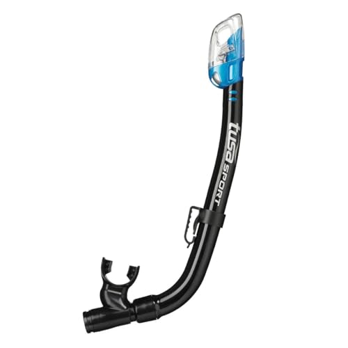 TUSA Sport Youth Mini-Kleio Mask and Dry Snorkel Combo Set, Black/Fishtail Blue, (UC-2022P-BKFB) - Image 3