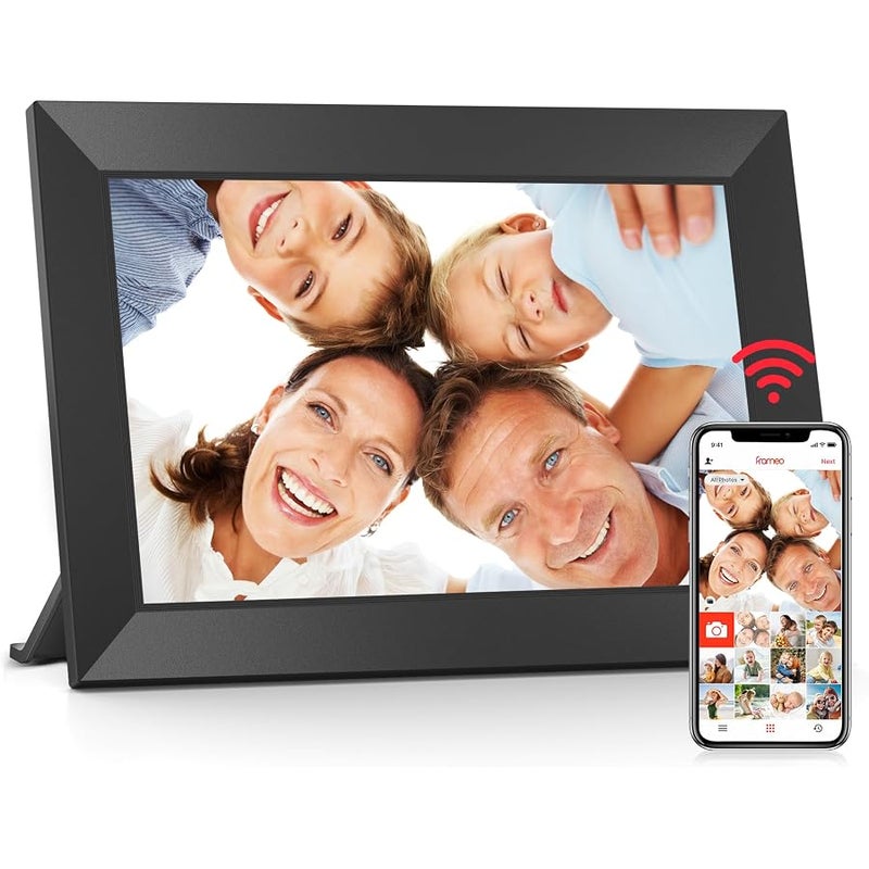 BIGASUO Frameo 10.1 Inch WiFi Digital Picture Frame, 1280x800 HD IPS Touch Screen Photo Frame Electronic, 32GB Memory, Auto-Rotate, Wall Mountable, Share Photos/Videos Instantly via Frameo App from Anywhere - Image 1