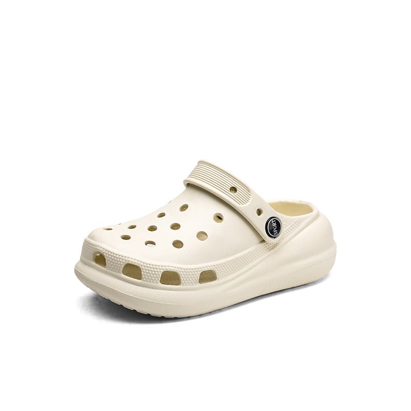 Hole Shoes Women'S Outer Wear New Home Indoor Baotou Slippers Non-Slip Thick Bottom Shoes Women'S Summer Sandals - Image 1
