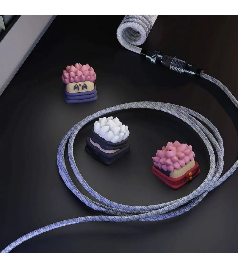 Color Blue Anime Caps Lock SA Keycap for QWERTY Keyboards - Image 5