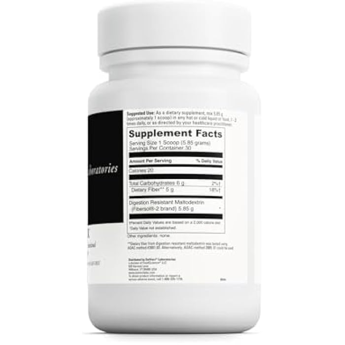 DAVINCI Labs Prebiotic Fiber - Daily Fiber Powder for Digestion Support & GLP-1 Production* - Tasteless Drink Mix - Fiber Supplement for Men & Women - Vegetarian, Gluten-Free - 30 Servings (176 g) - Image 2