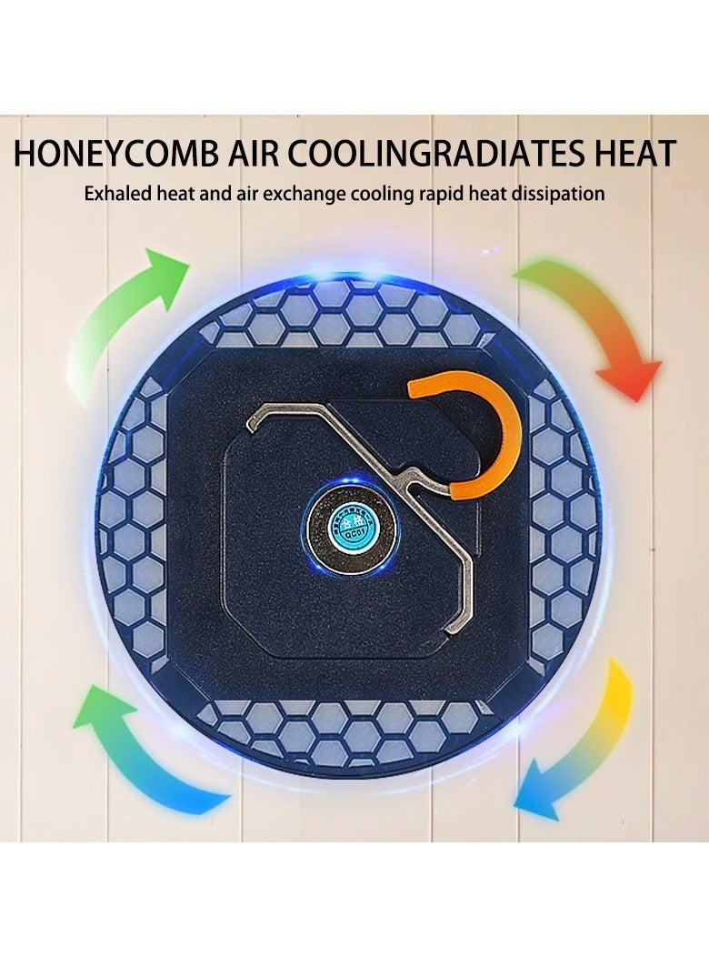 ضوء التخييم، فانوس التخييم LED المحمول في الهواء الطلق، مصباح خيمة مقاوم للماء قابل لإعادة الشحن مع ثلاثة أوضاع، مصباح لمبة تخييم متعدد الأغراض للداخل والخارج، (MOS 14 حجم كبير أزرق، ضوء أبيض) - Image 5