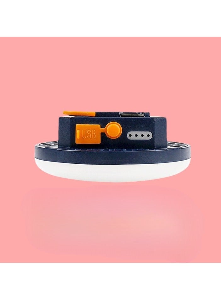 ضوء التخييم، فانوس التخييم LED المحمول في الهواء الطلق، مصباح خيمة مقاوم للماء قابل لإعادة الشحن مع ثلاثة أوضاع، مصباح لمبة تخييم متعدد الأغراض للداخل والخارج، (MOS 14 حجم كبير أزرق، ضوء أبيض) - Image 1