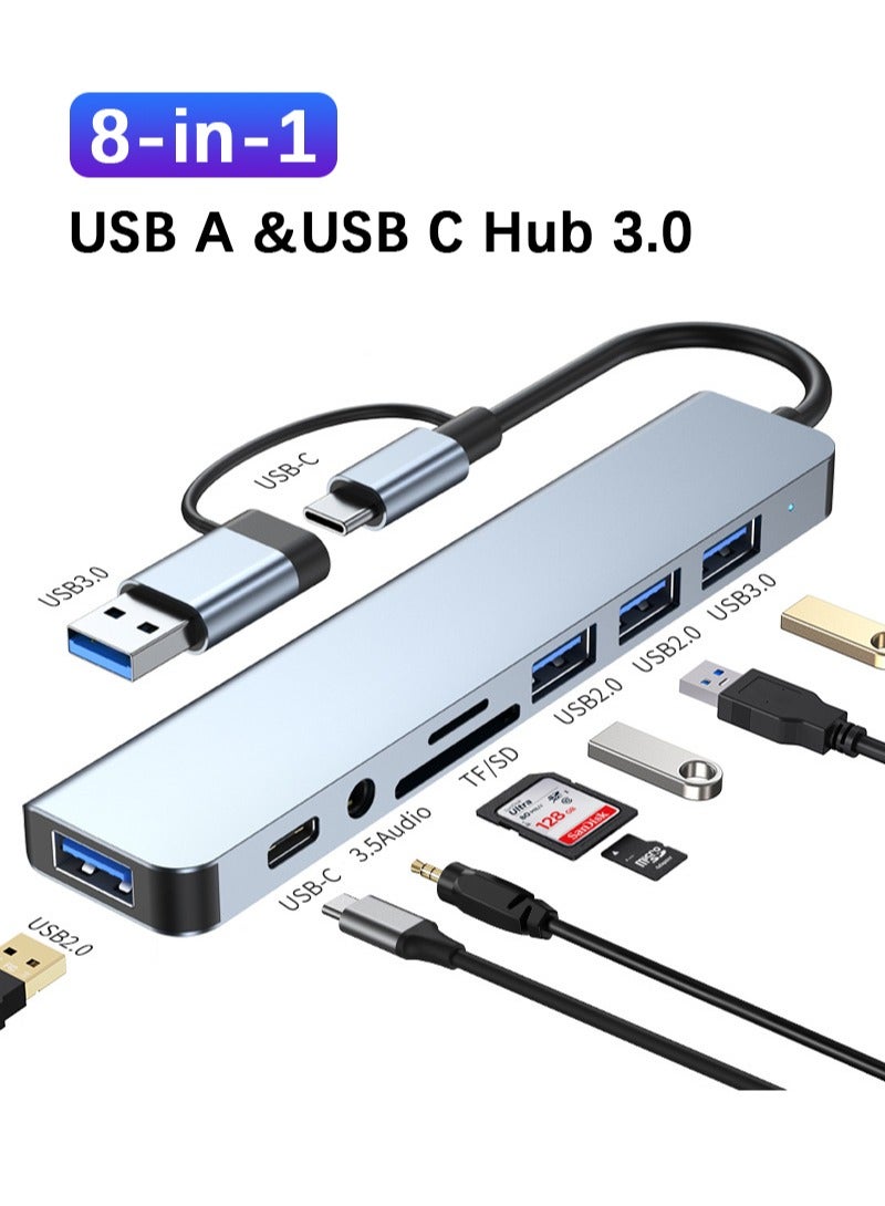 CAYGA 8 in1 USB C Hub 4K At 60Hz Type C to HDMI Dongle Multifunctional Adapter - Image 1