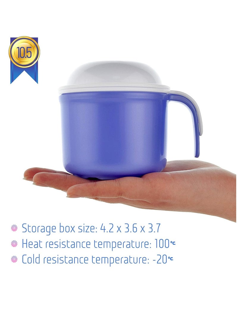 FJNATINH Large Denture Baths Cup, False Teeth Bath Cup with Strainer and Lid for Soaking Dentures or Storing Pacifier, Capacity 10.6 Oz  - Image 2