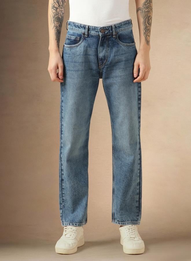 Dennis Lingo Men's Indigo Straight Fit Jeans - Classic Denim Comfort  - Image 2