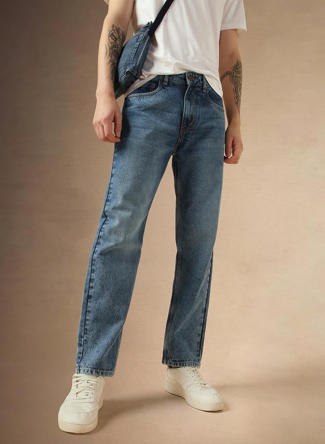 Dennis Lingo Men's Indigo Straight Fit Jeans - Classic Denim Comfort  - Image 3