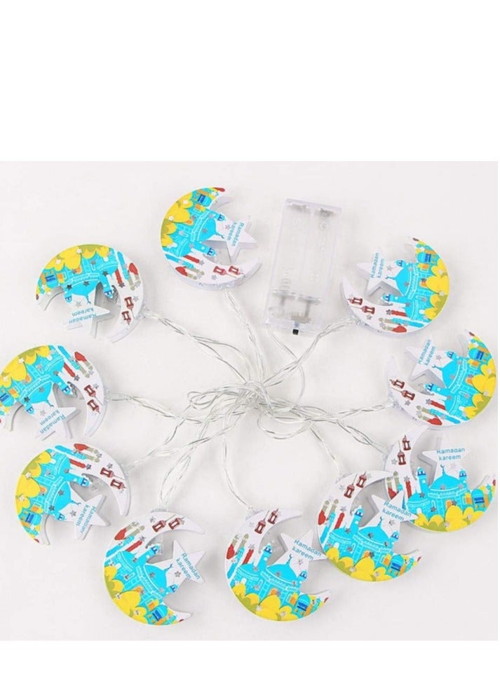 Y&D String Lights For Eid Ramadan Decorations Mubarak Ramadan Moon Star Lantern Lamp,Curtain String Lights with 3m  20 Lighting Modes for Home Outdoor  Bedroom  Wedding  Garden Decorations - Image 4