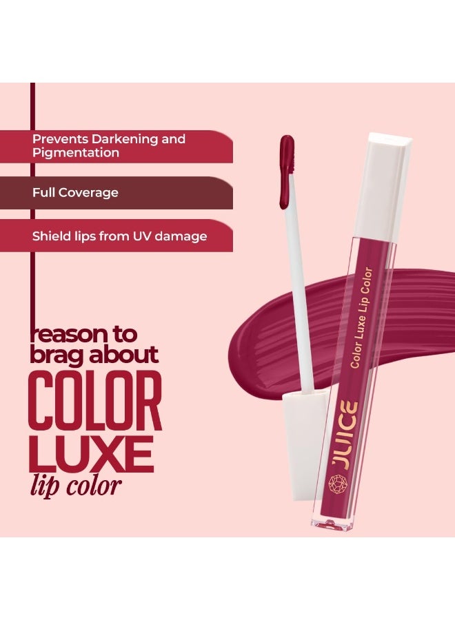 جوس أحمر شفاه مات لوكس غني بفيتامين E لا يتلطخ مع تقنية Bio Retinol Moisturizing Lock SPF 15 طويل الأمد بلون Plum Tart M14 - Image 5