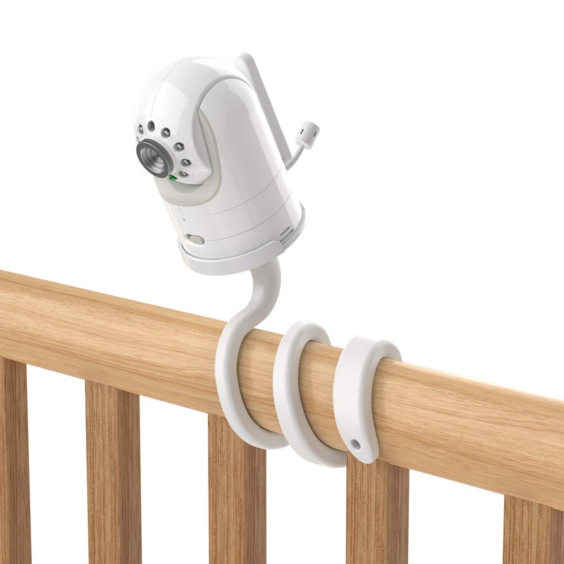 Aobelieve Flexible Mount for Infant Optics DXR-8 and DXR-8 Pro Baby Monitor,720p, White - Image 1