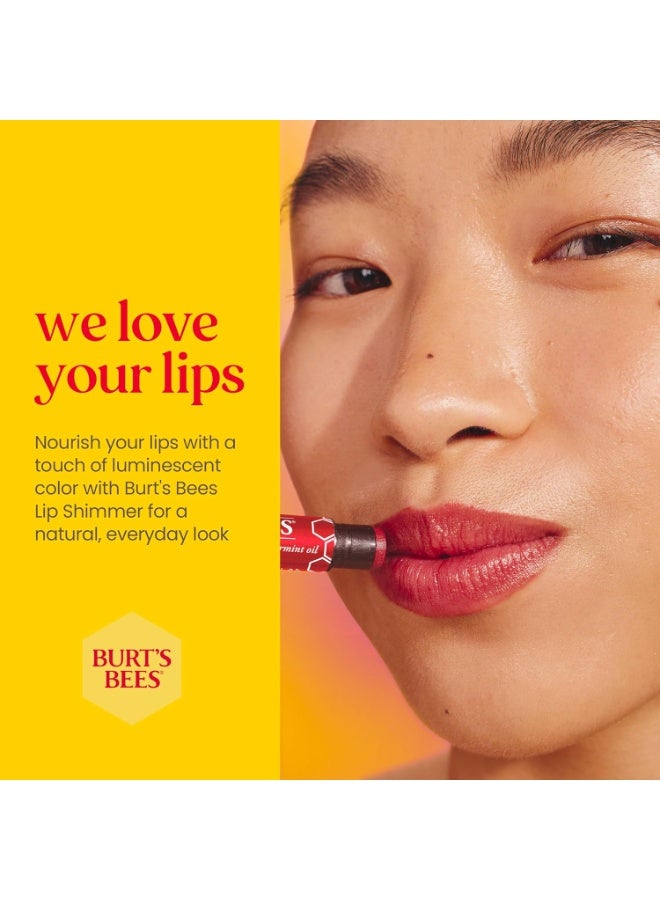 Burt's Bees 100% Natural Moisturizing Lip Shimmer, Cherry - 1 Tube - Image 3