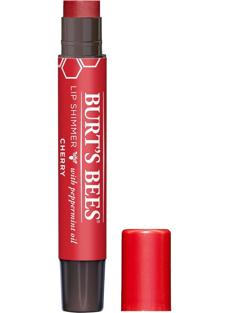 Burt's Bees 100% Natural Moisturizing Lip Shimmer, Cherry - 1 Tube - Image 1