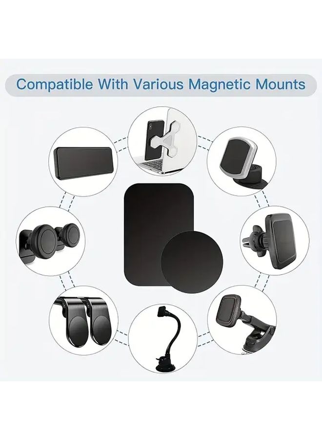 Car Phone Holder Round Metal Plate Magnetic Mount Sticker Universal Disc - Image 4