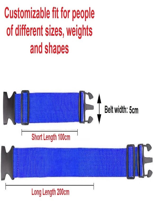 iCONY Adjustable Wheelchair Safety Belt - Ergonomic Design, Durable Materials, and Enhanced Comfort for All Body Types, Safety Harness, Patient care, Fall Prevention, 5cmx200cm 1 Pack (BLUE) - Image 4