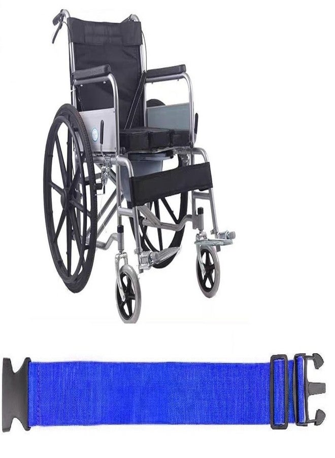 iCONY Adjustable Wheelchair Safety Belt - Ergonomic Design, Durable Materials, and Enhanced Comfort for All Body Types, Safety Harness, Patient care, Fall Prevention, 5cmx200cm 1 Pack (BLUE) - Image 1