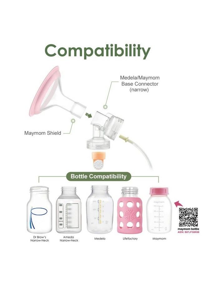Maymom 21Mm Maymom Myfit Shields Pano Series; Compatible With Medela Breast Pump Personalfit Freestyle Harmony Maxi Freestyle Flex Connector; Connect To Maymom Widemouth Narrow Connector 2Pcs  - Image 5