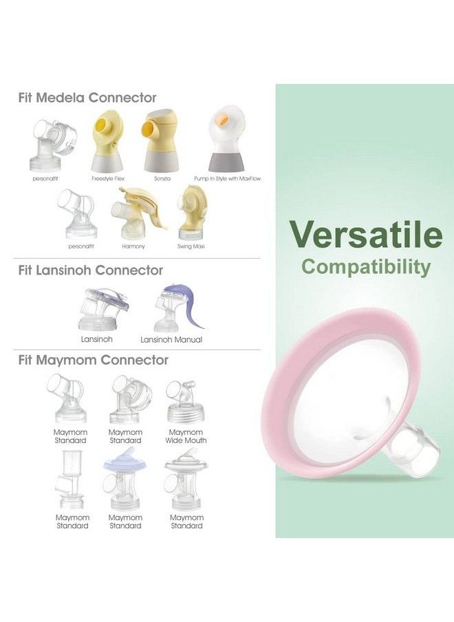 Maymom 21Mm Maymom Myfit Shields Pano Series; Compatible With Medela Breast Pump Personalfit Freestyle Harmony Maxi Freestyle Flex Connector; Connect To Maymom Widemouth Narrow Connector 2Pcs  - Image 4