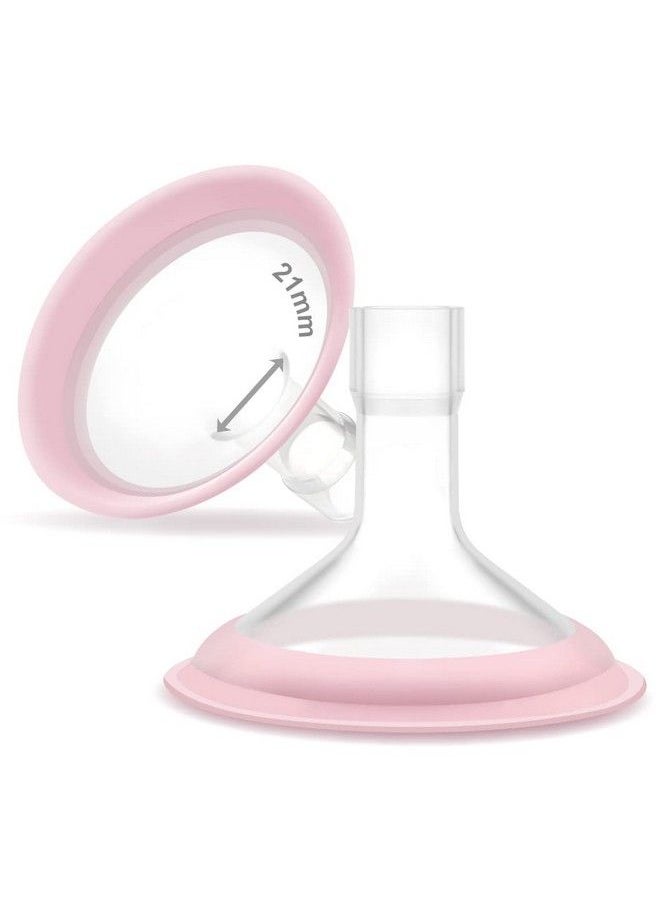 Maymom 21Mm Maymom Myfit Shields Pano Series; Compatible With Medela Breast Pump Personalfit Freestyle Harmony Maxi Freestyle Flex Connector; Connect To Maymom Widemouth Narrow Connector 2Pcs  - Image 1