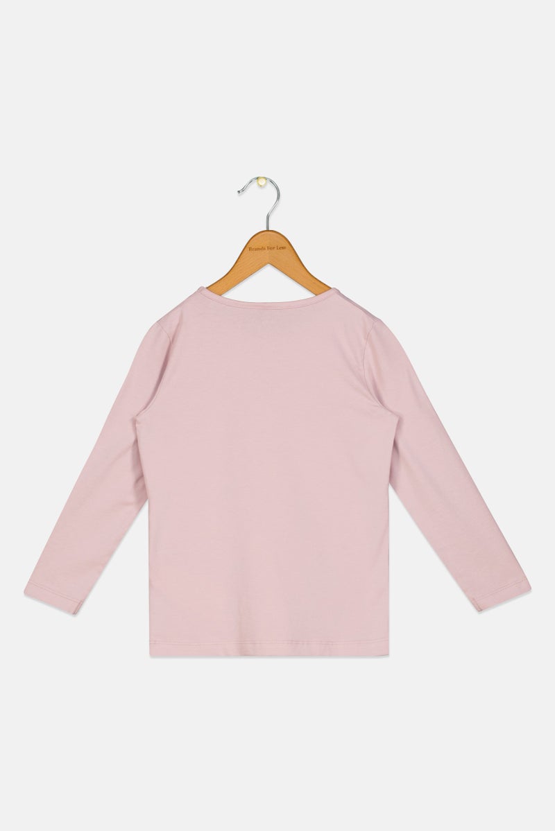 NAME IT Toddlers Girl Graphic Print Long Sleeves T-Shirt, Old Rose - Image 2