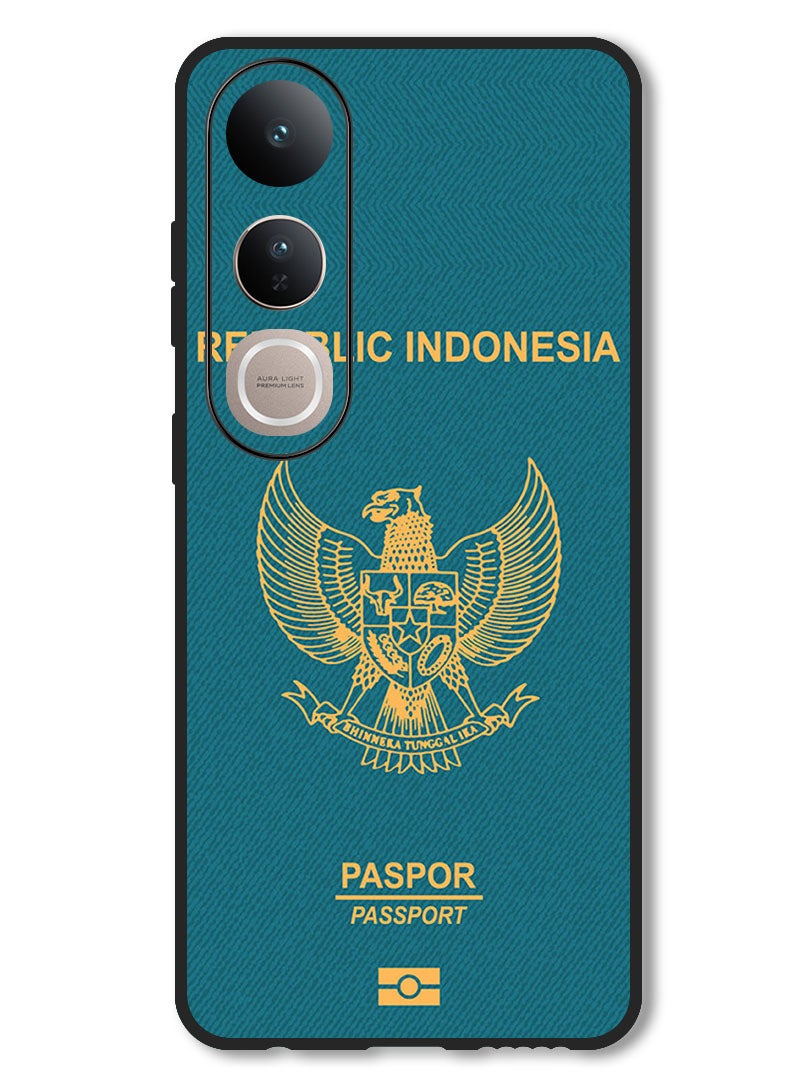 Theodor حافظة متوافقة مع فيفو V50 لايت حماية مضادة للصدمات غطاء بامبر جواز سفر إندونيسيا - Image 1