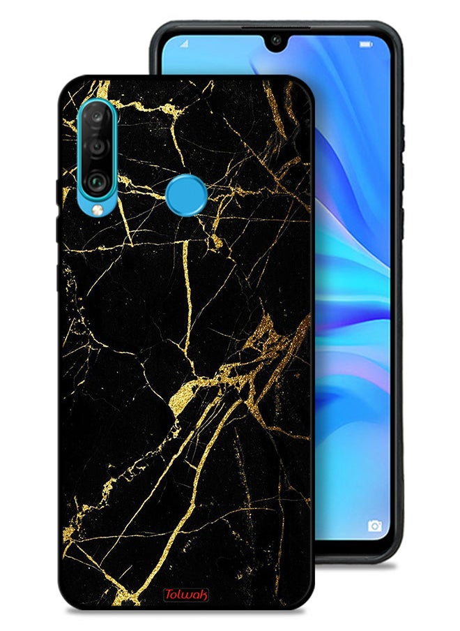 Tolwak Huawei P30 lite Protective Case Cover Crack Marble  - Image 1