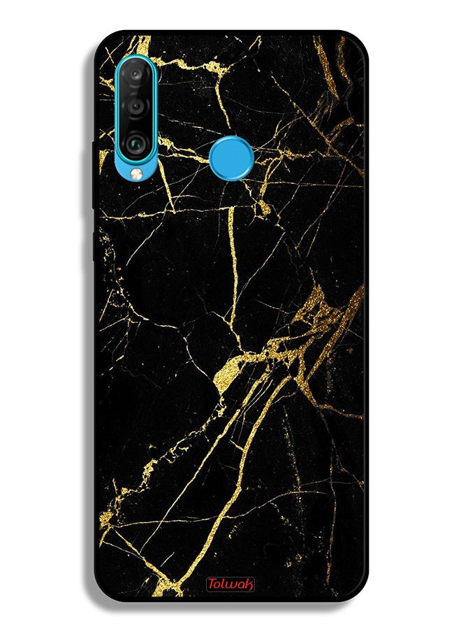 Tolwak Huawei P30 lite Protective Case Cover Crack Marble  - Image 2