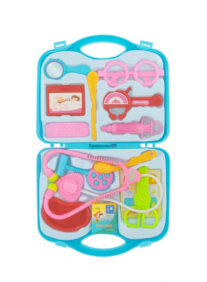 رالي مجموعة العاب الطبيب مع حقيبة قابلة للطي مجموعة العاب الطبيب مجموعات لعب تظاهرية لعبة مجموعة الاطباء للاطفال والاولاد والبنات - Image 1