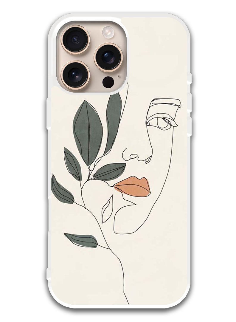 Theodor Protective Case Cover For APPLE IPHONE 16 Pro Girl Art (White Bumper) - Image 1