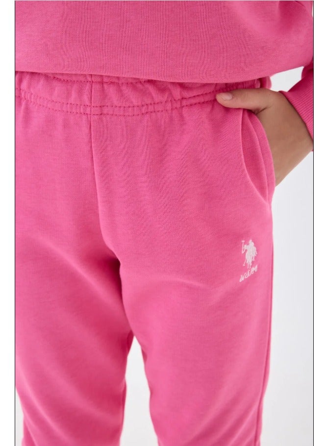 يو اس بولو اسن طقم رياضي للبنات من يو إس بولو أسوسيشن باللون الوردي - Image 2