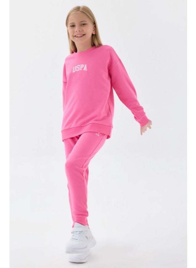 يو اس بولو اسن طقم رياضي للبنات من يو إس بولو أسوسيشن باللون الوردي - Image 3