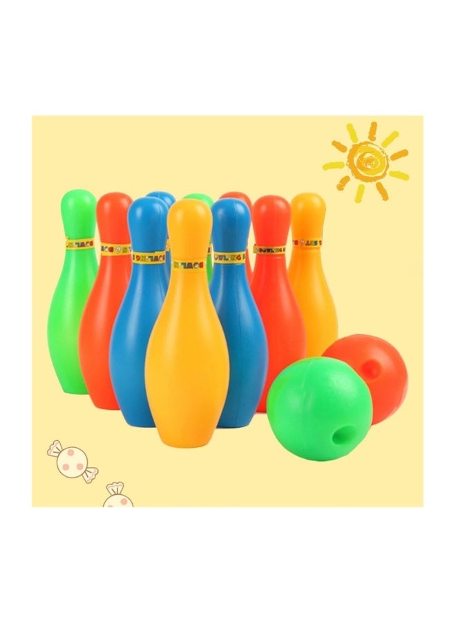 10-Piece Bowling Set, Backyard Bowling Pins Outdoor & Indoor Family Game for Kids Teens - Image 2