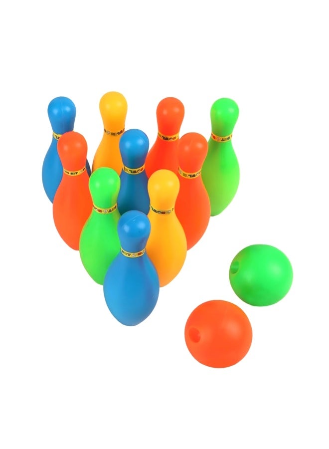 10-Piece Bowling Set, Backyard Bowling Pins Outdoor & Indoor Family Game for Kids Teens - Image 1